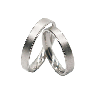 S925纯银简单时尚情侣细磨砂对戒戒指指环 男女欧美风设计师款