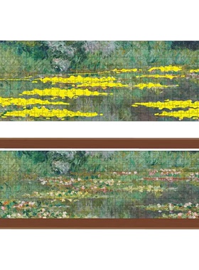 福利～梵高/莫奈油画感夜光拼图摆台（需要自己拼），42.5×15