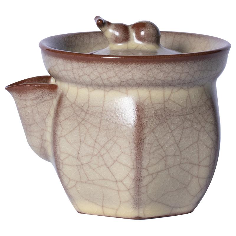 【官方正品】传世哥窑手抓壶