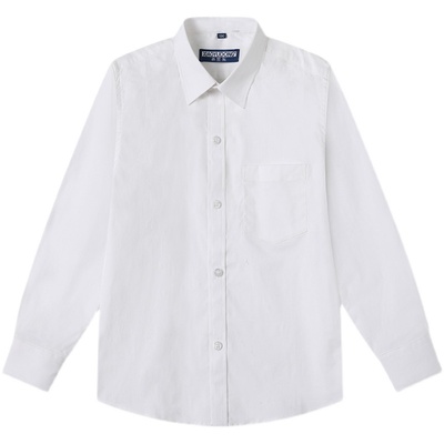 男童弹力白衬衫校服短袖白衬衣