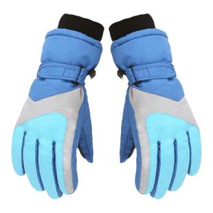 儿童手套冬防水保暖男孩滑雪玩雪五指加厚绒可爱女学生男童棉手套