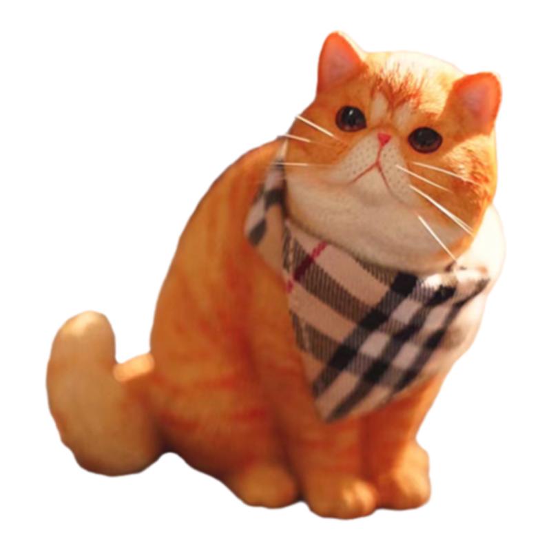 换头加菲猫车摆件猫咪手办宠物猫