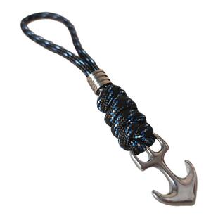 钛钢实心船锚编织伞绳钥匙扣挂件户外edc刀坠挂饰绳装饰背包挂件