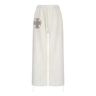 TCH云朵软糯轻盈弹力加绒可束脚直筒休闲裤女2025秋冬T75D20E1011