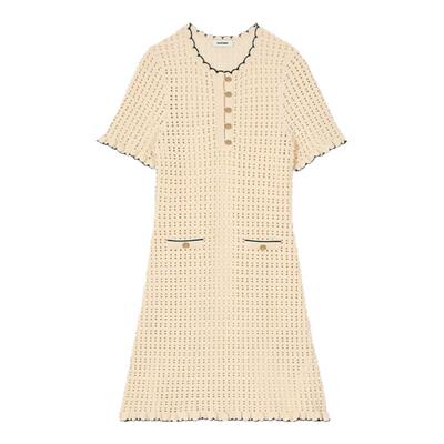 SANDRO女装法式花边针织连衣裙