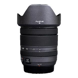 JJC适用于富士XF16-50F2.8-4.8镜头保护贴膜1650贴纸磨砂1650mm皮质碳纤维全包防刮3M材质