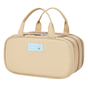 大容量化妆包三层分区便携外出多功能化妆品收纳包旅行洗漱包大号