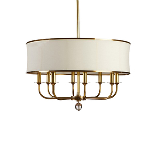 美式全铜吊灯简约创意客厅卧室餐厅书房灯后现代样板间别墅铜吊灯