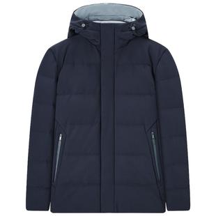 九牧王男士羽绒服冬季白鸭绒保暖连帽休闲夹克修身连帽男装外套