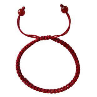 一缕编头发红绳手链青丝手绳女自制情侣手绳自带送男友手工编织绳