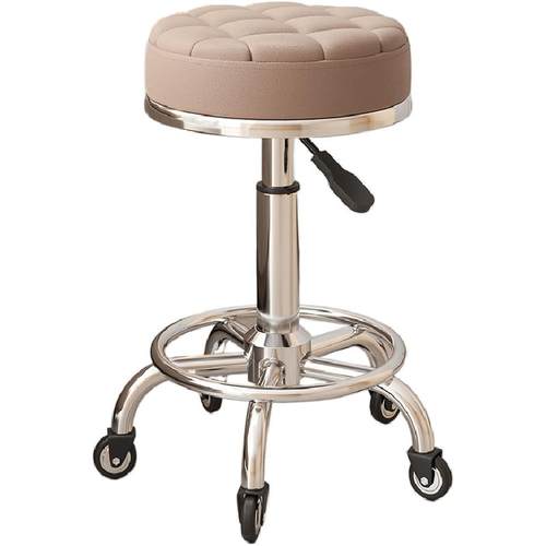 美容凳子滑轮理发店椅美容院专用大工凳升降转椅圆凳美发美甲椅子