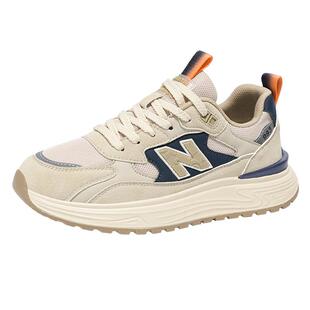 男鞋2026新款春季网面透气百搭跑步运动鞋潮牌高级休闲增高老爹鞋