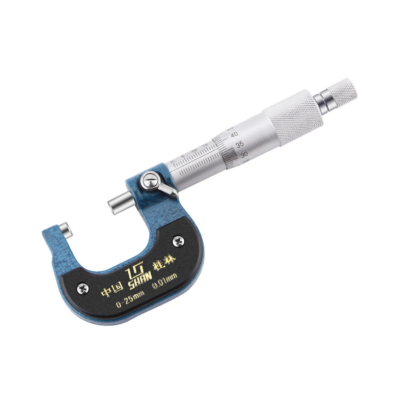 桂林桂量微米外径千分尺0-25mm 高精度0.01螺旋测微仪器量丝器分
