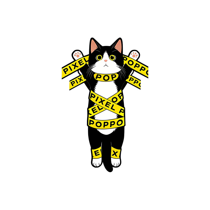 黑猫搞怪可爱车身装饰贴