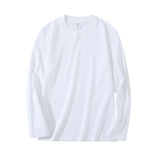 美式280g重磅t恤纯棉长袖男士纯白色打底衫上衣大码秋冬卫衣内搭