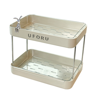 杯子收纳置物架桌面水杯奶茶咖啡杯餐桌茶具托盘家用双层沥水杯架