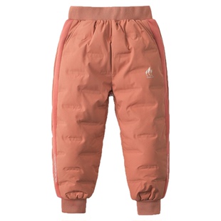 儿童90绒羽绒裤东北零下抗寒男童女童加厚保暖防风棉裤中大童外穿