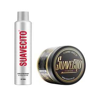 Suavecito骷髅头纪念款发油发胶套装男士定型喷雾发蜡发泥300+113