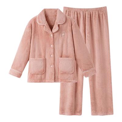 睡衣女士冬季法兰绒家居服