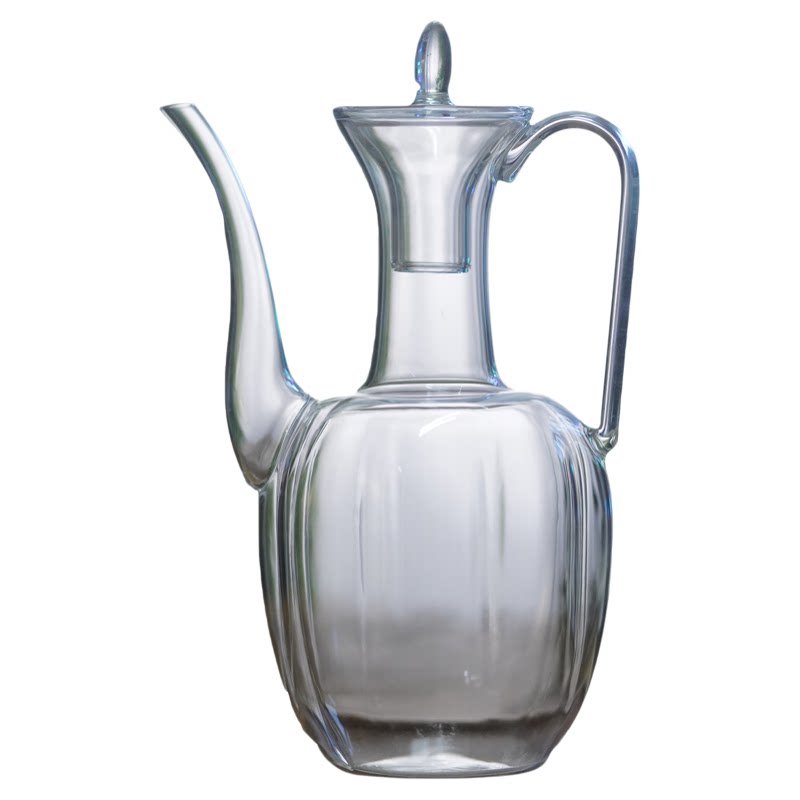 仿宋玻璃执壶贵妃壶 冷热泡茶壶仿古茶壶 高硼硅透明玻璃茶具茶壶