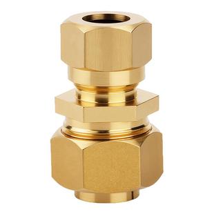 不锈钢燃气管快速接头螺帽4分5分6分天然气波纹管煤气三通内外丝