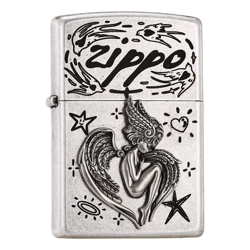 zippo正品打火机守护天使