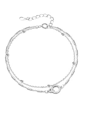 轻奢小众双层叠戴环环相扣手链