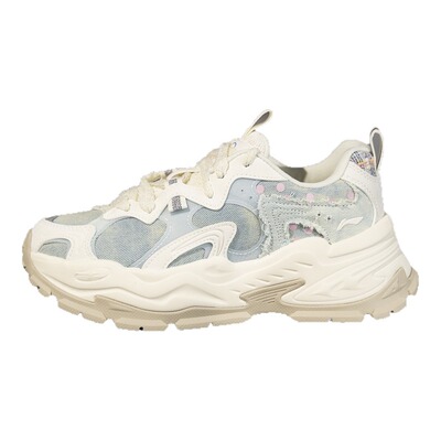 李宁休闲鞋女2025春季新款经典复古老爹鞋女鞋厚底运动鞋AGCV046