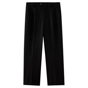 水云间黑色修身烟管裤女高智感九分休闲西装裤子极简2026夏季新款