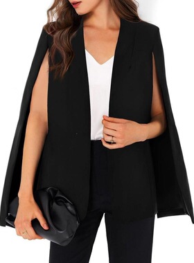 E 17048 Women's Shawl Vest Jacket 披肩外套 亚马逊跨境欧美外