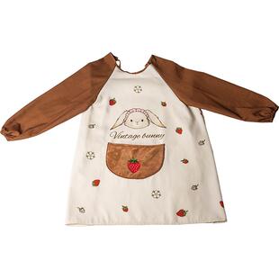 摩登主妇赫拉兔长袖围裙厨房家用2026年新款防水防油罩衣女年轻款