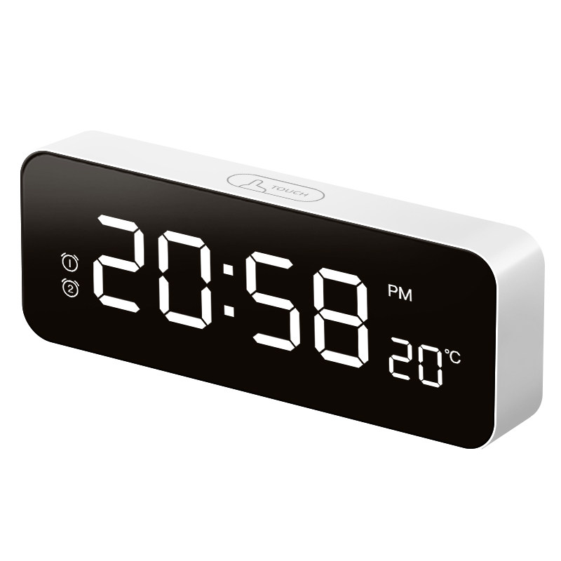 LED数字闹钟强力叫醒夜光常亮