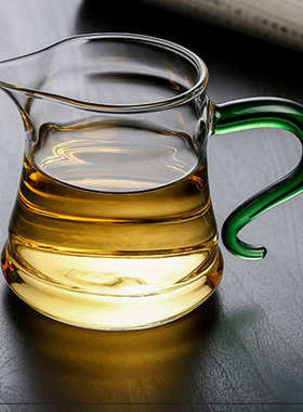 耐热玻璃公道杯家用透明茶虑高硼硅加厚玻璃办公分茶器350ml公杯