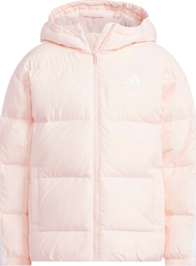 adidas阿迪达斯女大童运动训练休闲保暖连帽羽绒服外套KC5920
