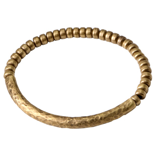 曲尾花原创手工铜手链女 街头潮搭简约金属手串男个性情侣手饰品