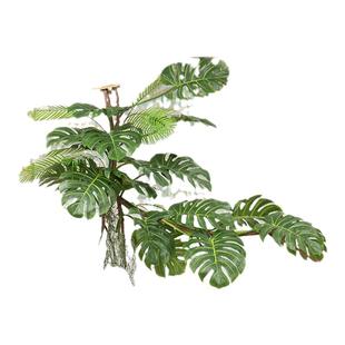 大型仿真绿植吊顶植物树干花艺装置天花板枯枝仿生植物垂钓龟背叶