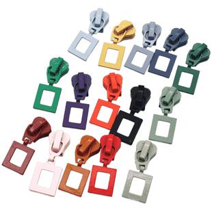 8号树脂拉头长款羽绒服配件彩色双向双开双头大拉锁拉链彩色拉头