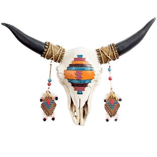 牛头民宿挂件墙壁壁挂壁饰墙上创意美式电视背景墙面工艺装饰品