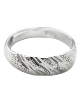 福字戒指纯银女男可调节不过敏