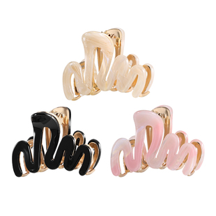 波浪抓夹半扎发发夹女2026新款高端发量少高马尾后脑勺盘发鲨鱼夹