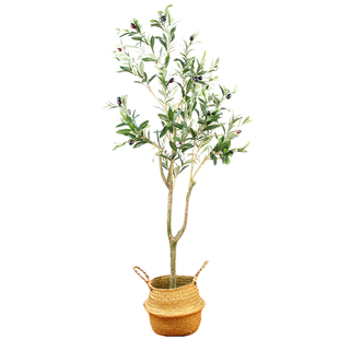 北欧仿真橄榄树盆栽网红绿植假植物室内客厅民宿店面橱窗落地装饰