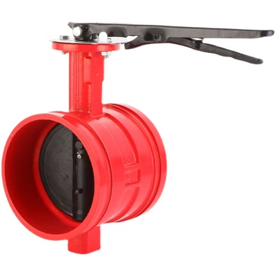 手柄沟槽蝶阀D81X卡箍阀门