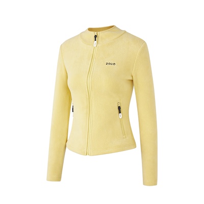 zauo双面奥粒绒开衫女修身版