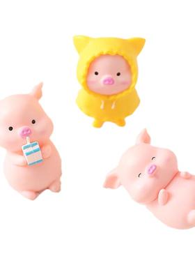 ins风小猪猪摆件少女可爱治愈系桌面装饰办公室房间饰品开学礼物