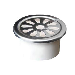 PVC内插地漏圆形天台简易盖子滤网排下水管配件5075110160方形