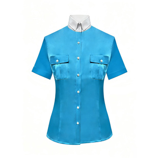 空姐职业装女空乘制服面试衬衫前台收银美容院衬衣工作服套装大韩
