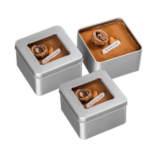 提拉米苏铁盒包装蛋糕小盒子慕斯甜品罐马口铁罐子正方形烘焙饼干