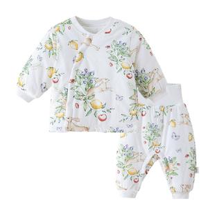 宝宝棉服套装秋冬婴儿衣服保暖加厚女童冬装新生儿夹棉分体两件套