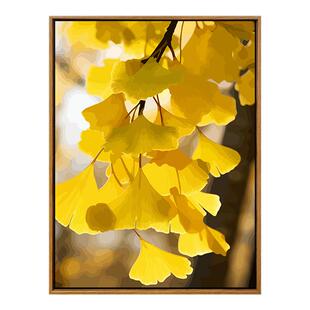 银杏叶油画diy填充画画填色自己涂色无聊解闷手工手绘丙烯油彩画