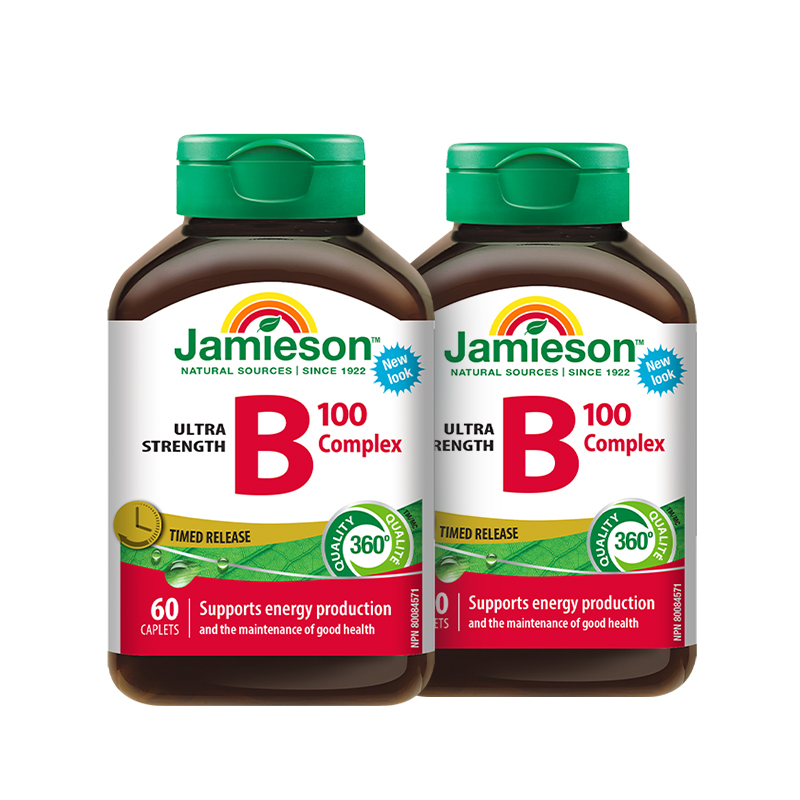 Jamieson健美生维生素b复合b100b族维生素b12b7进口维b缓释片肌醇